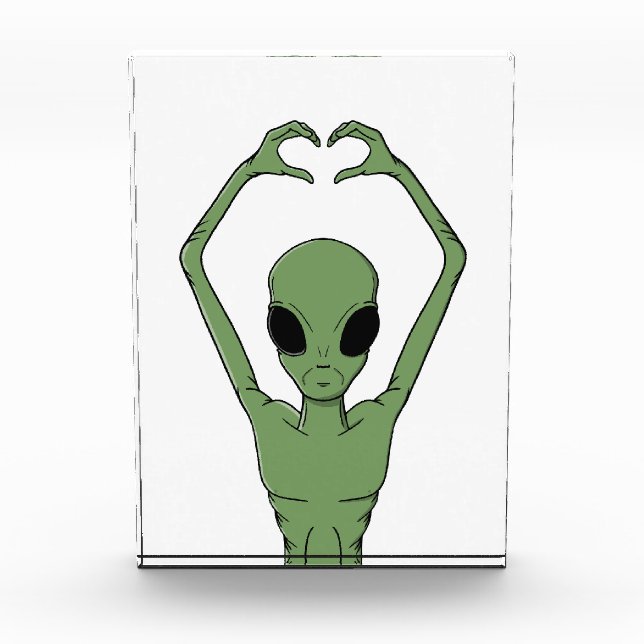 Alien Heart Pose Photo Block (Front)