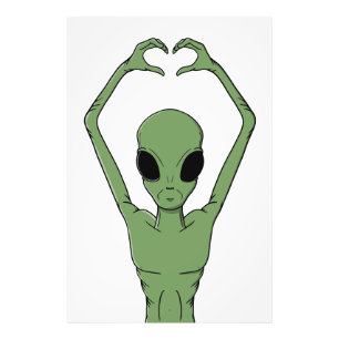 Alien Heart Pose Photo Print