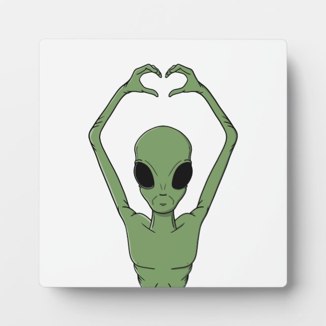 Alien Heart Pose Plaque (Front)