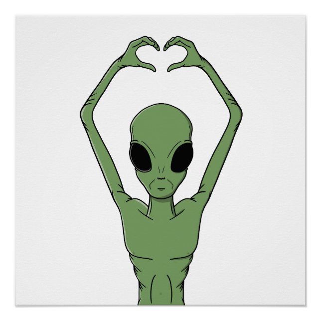 Alien Heart Pose Poster (Front)