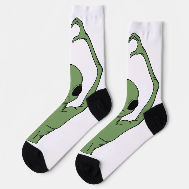 Alien Heart Pose Socks (Left)
