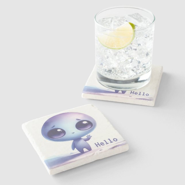 Alien - Hello Stone Coaster (Side)