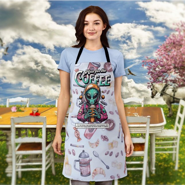 Alien Here for the Coffee Apron (Creator Uploaded)