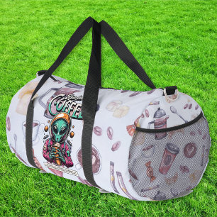 Alien Here for the Coffee Duffle Bag