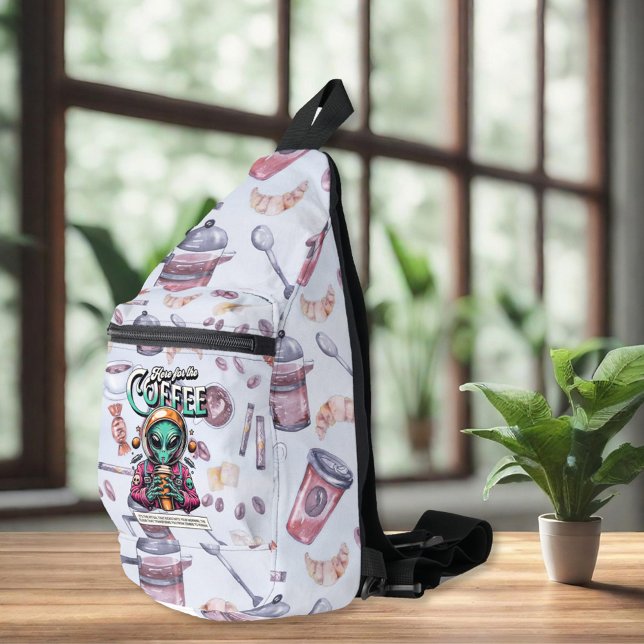 Alien Here for the Coffee Sling Bag (Creator Uploaded)