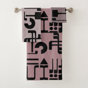 Alien Hieroglyphs Bath Towel Set