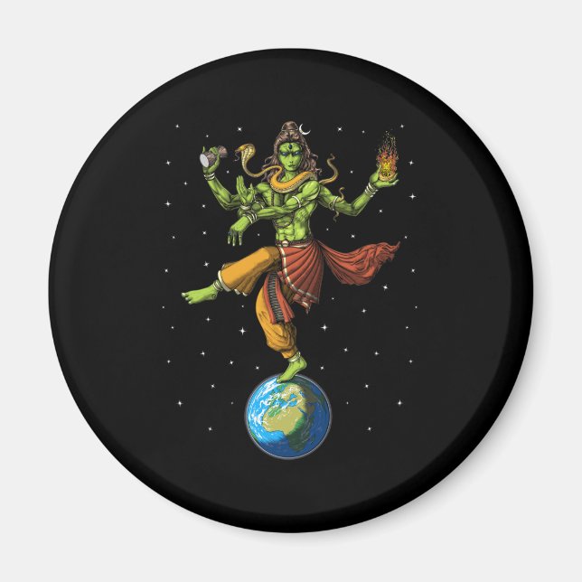 Alien Hindu Lord Shiva  Magnet (Front)