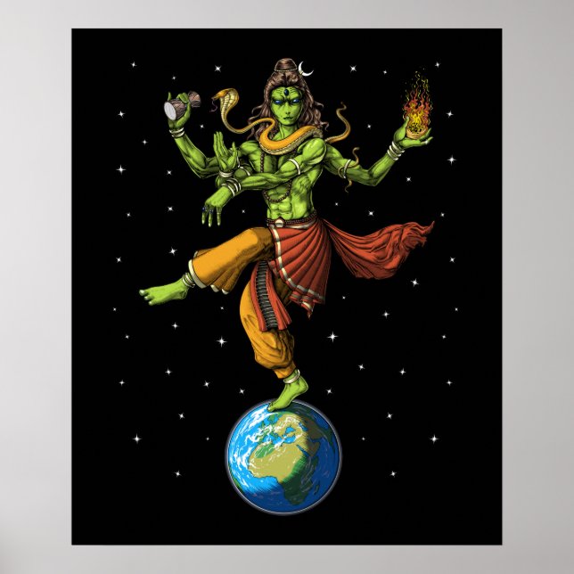 Alien Hindu Lord Shiva  Poster (Front)