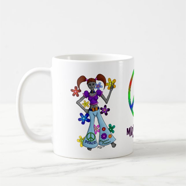 Alien Hippy Coffee Mug (Left)
