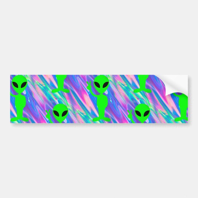 alien hologram bumper sticker (Front)
