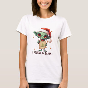 Alien I Believe In Santa T-Shirt