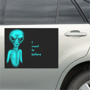 Alien , I want to believe Car Magnet