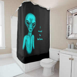 Alien , I want to believe Shower Curtain