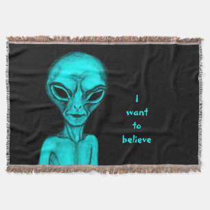 Alien , I want to believe Throw Blanket