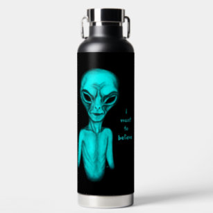 Alien , I want to believe Water Bottle