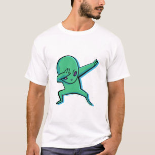 Alien icon funny gesture handdrawn cartoon T-Shirt