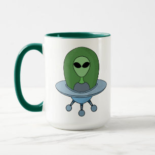Alien in his little spaceship mug