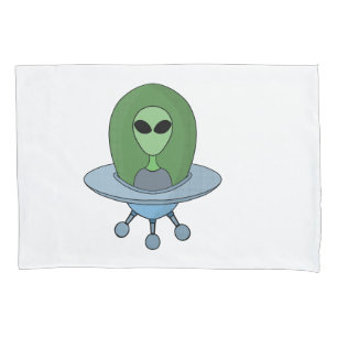 Alien in his little spaceship pillowcase
