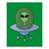 Alien in his little spaceship