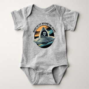 Alien in Spaceship Baby Bodysuit