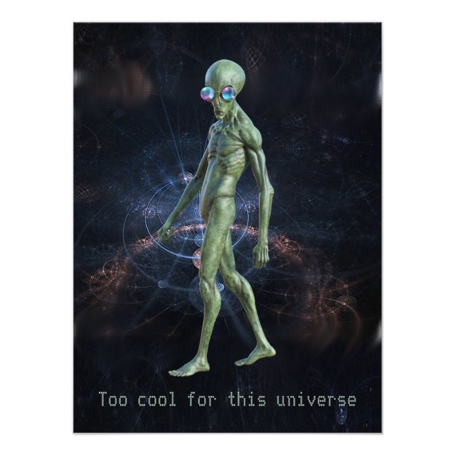 Alien In Sunglasses  Photo Print (Front)