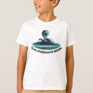 Alien in UFO T-Shirt