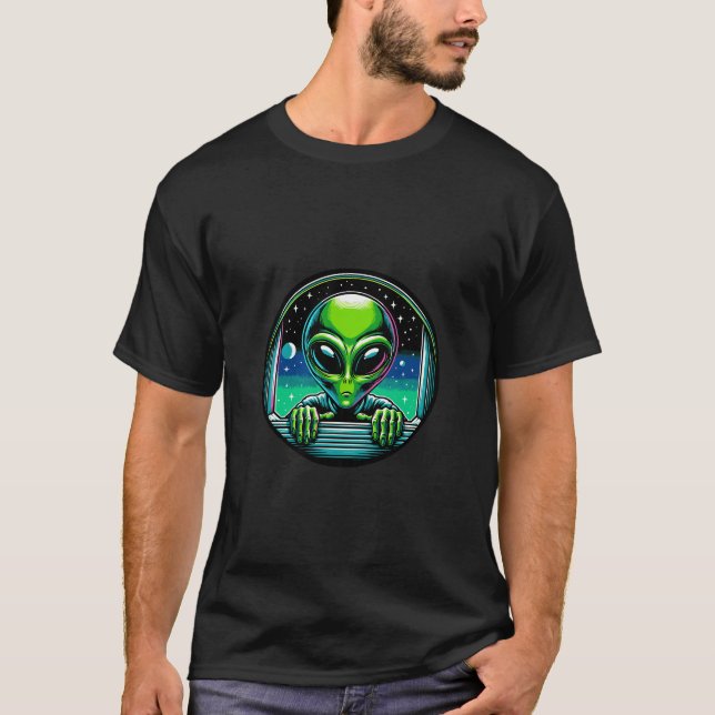 Alien in Window T-Shirt (Front)