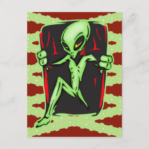 Alien Invades Your Home Postcard