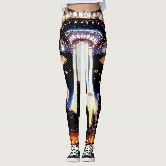 Alien Invasion 1 Leggings (Front)