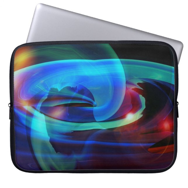 Alien Invasion Abstract Laptop Sleeve (Front)