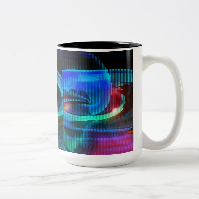 Alien Invasion Abstract Mug (Right)