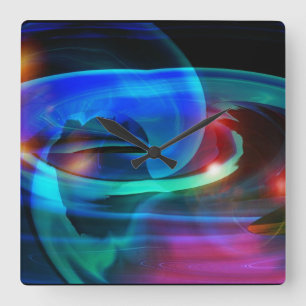 Alien Invasion Abstract Wall Clock