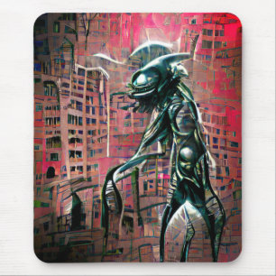 Alien Invasion Apron Mouse Pad