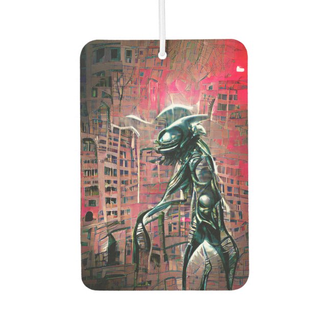 Alien Invasion Car Air Freshener (Front)