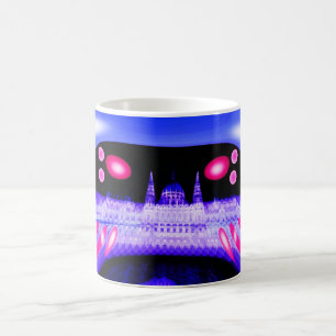 Alien invasion funky art coffee mug