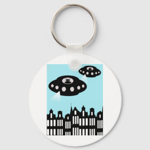 Alien invasion of Amsterdam Key Ring