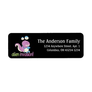 Alien Invasion Outer Space Fun Address Labels