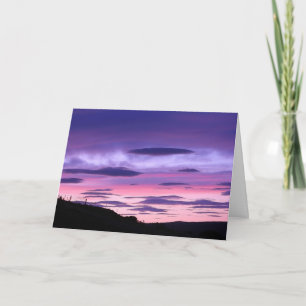 Alien Invasion Sunset Card