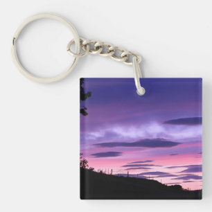 Alien Invasion Sunset  Key Ring