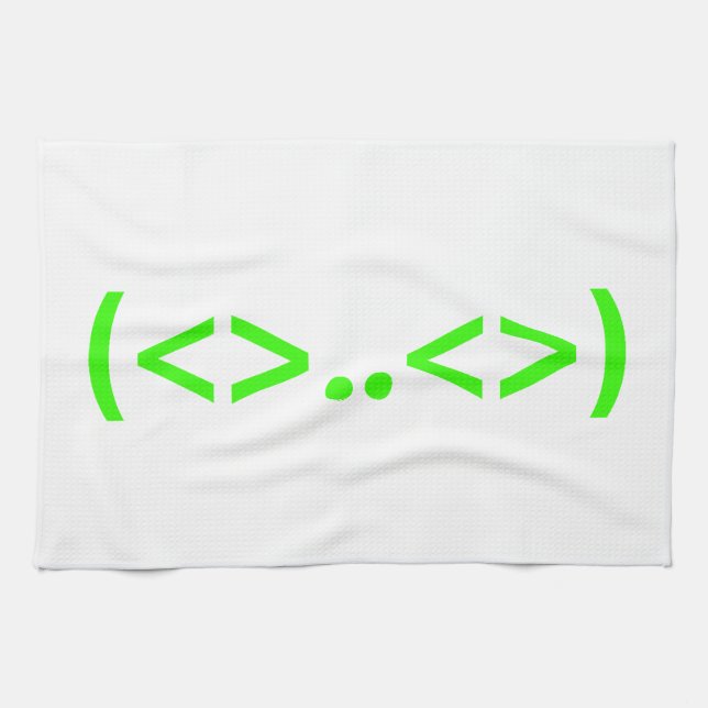 ALIEN Japanese Emoticon Tea Towel (Horizontal)