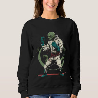 Alien Karate Martial Artist UFO Extraterrestrial Sweatshirt