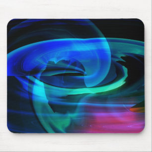 Alien Landscape Abstract Blues Mousepad