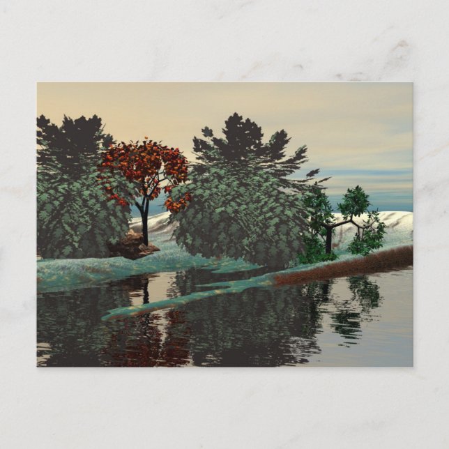 ALIEN LANDSCAPE /LAGOON IN HYPERION POSTCARD (Front)