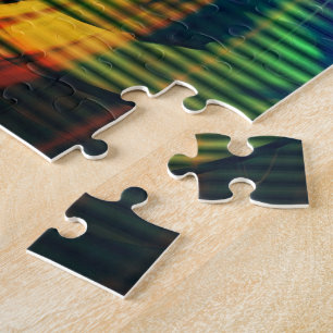 Alien Landscape Rainbow Abstract Jigsaw Puzzle