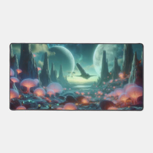 Alien Landscape, Science Fiction Design Desk Mat
