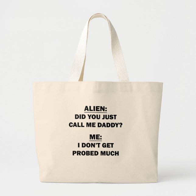 Alien Large Tote Bag (Front)