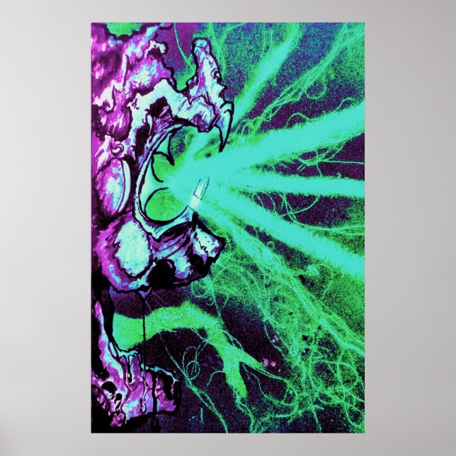 Alien Laser Eyes with Reptile Tongue Poster (Front)