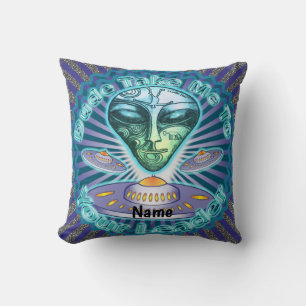 Alien Leader Spaceship Cushion