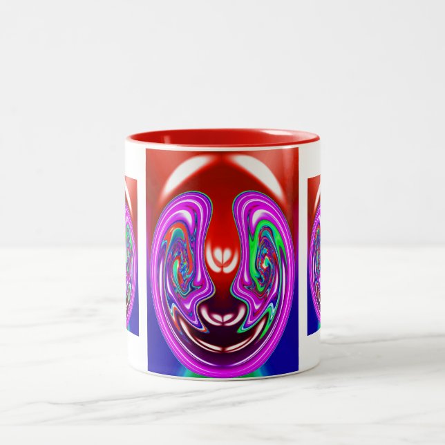 Alien life on Mars Two-Tone Coffee Mug (Center)