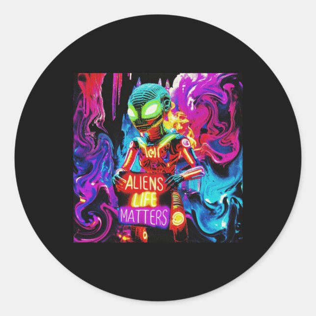 Alien Life S Sticker  (Front)